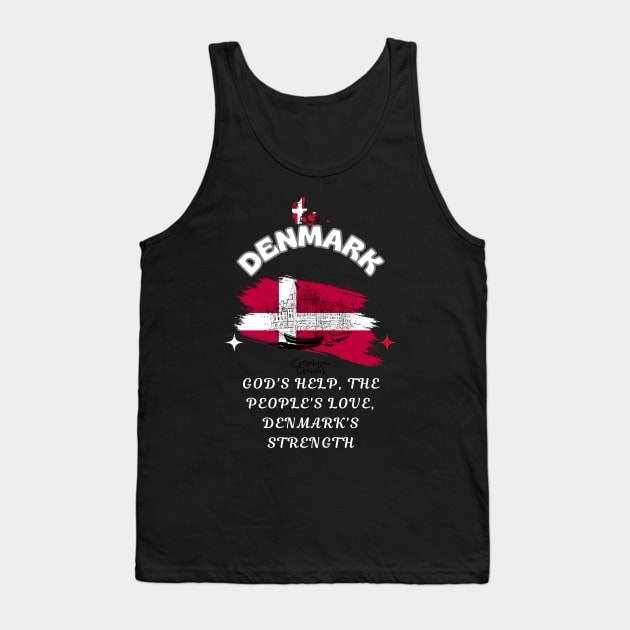 Danish Pride, God's help the people's love Denmark's strength Tank Top by Smartteeshop